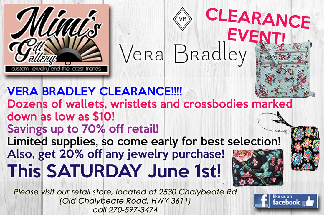 Vera Bradley Clearance Event At Mimi's Gift Gallery This Saturday - THE  EDMONSON VOICE