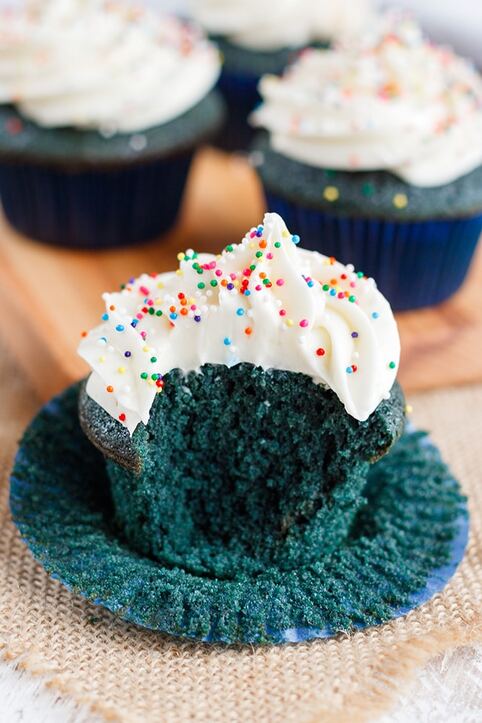 Cupcakes De Terciopelo Azul Sin Gluten
